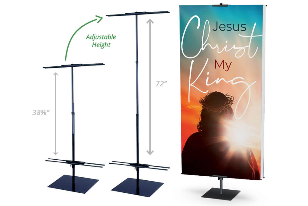 Elevate your banner display with our easy-to-use Banner Stand
