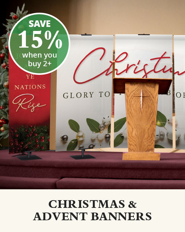 O Holy Night 3' x 5' Fabric Banner John 1:9 NIV