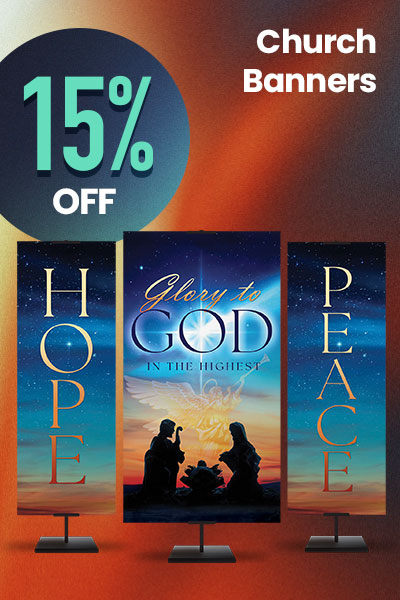 15% off Church Banners
