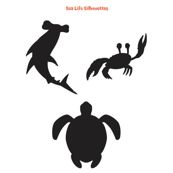 Sea Life Silhouettes