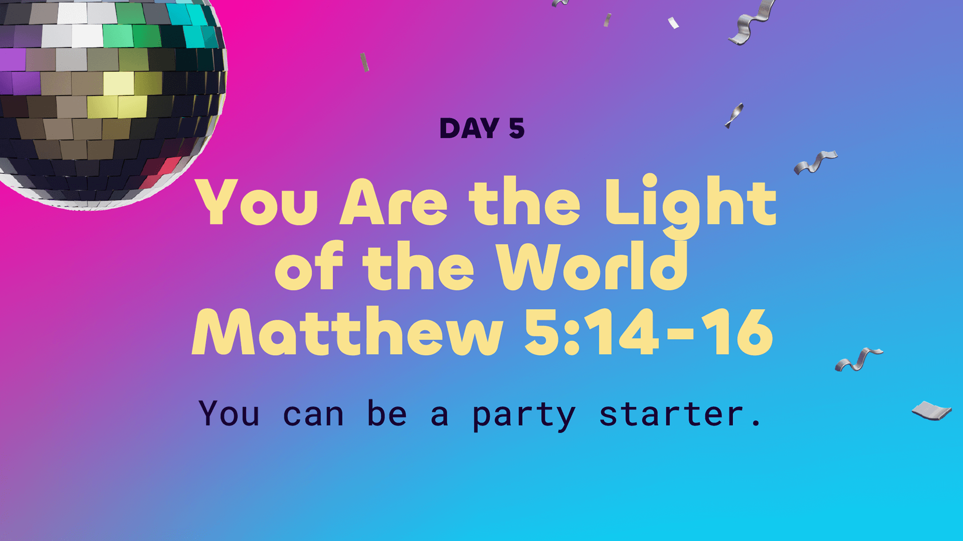 Start The Party Orange VBS Theme
