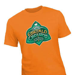 Emerald Crossing Orange T-Shirts