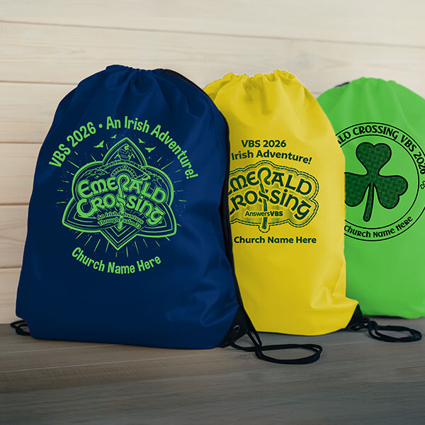 Custom VBS Drawstring Bags