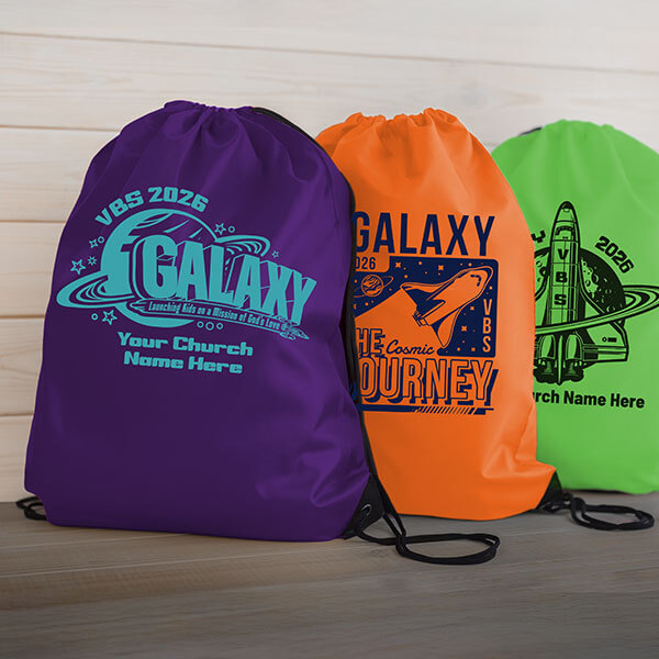 Custom VBS Drawstring Bags