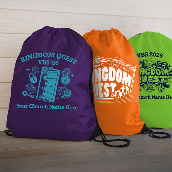 Custom VBS Drawstring Bags