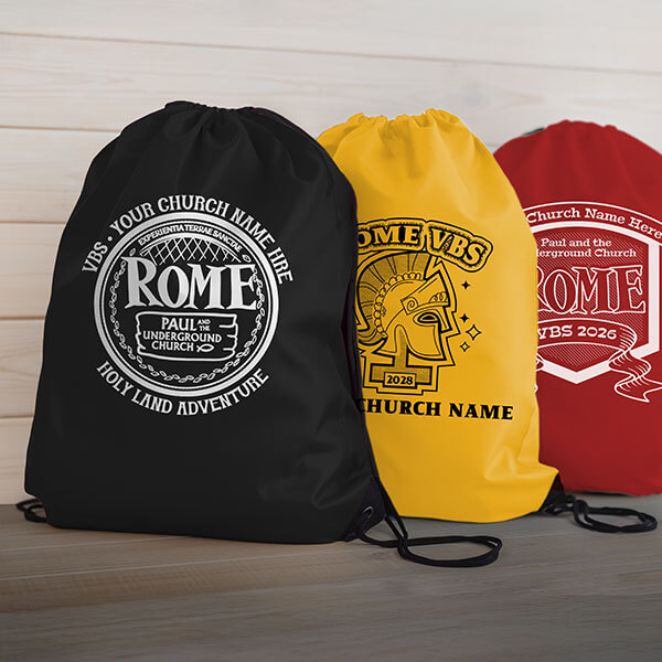 Custom VBS Drawstring Bags